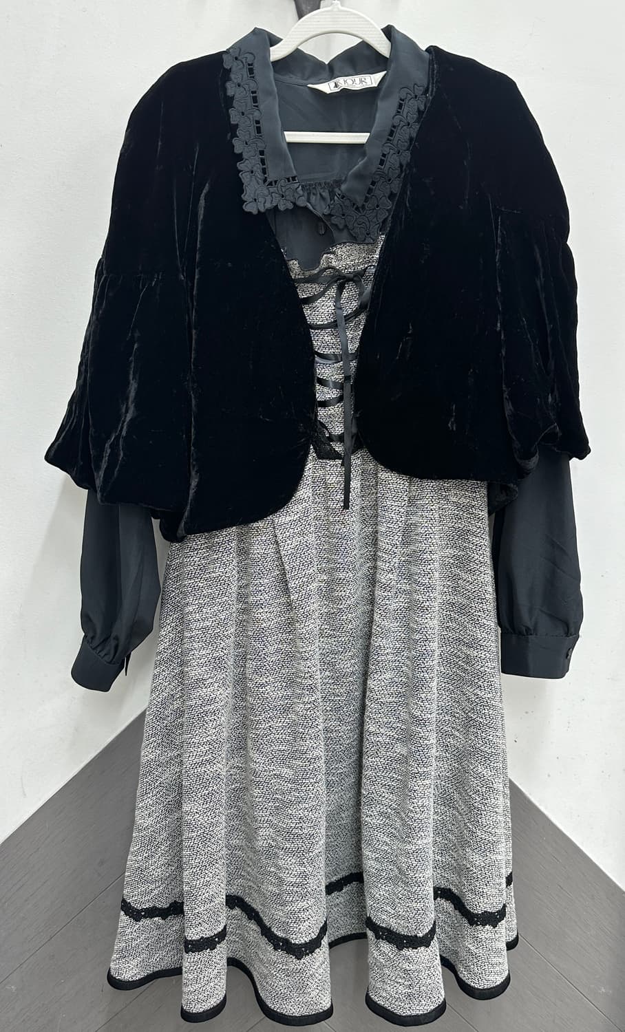 🖤슈슈룬 바닐라 블랙갸루 코디세트 🖤 엑시즈팜 퍼프 원피스 공겜여주 상품이미지2