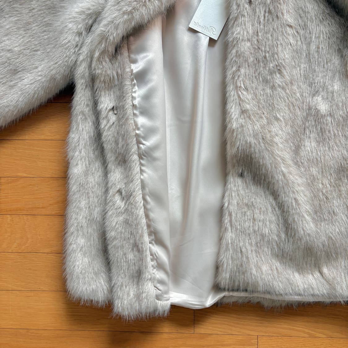 리본빛 Jade Fur Coat - Ivory 상품이미지10