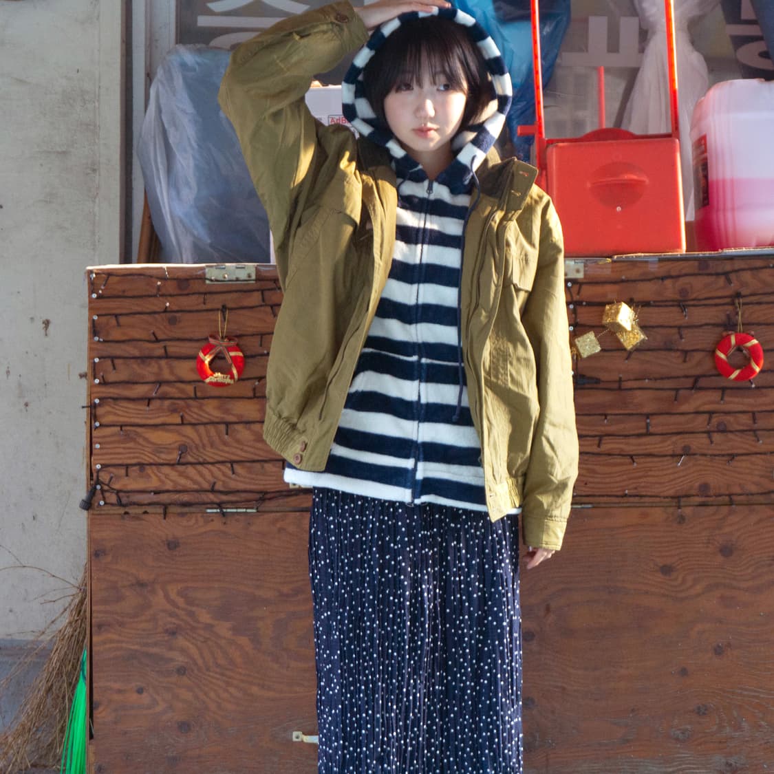 하루 도트 롱 스커트  상품이미지4