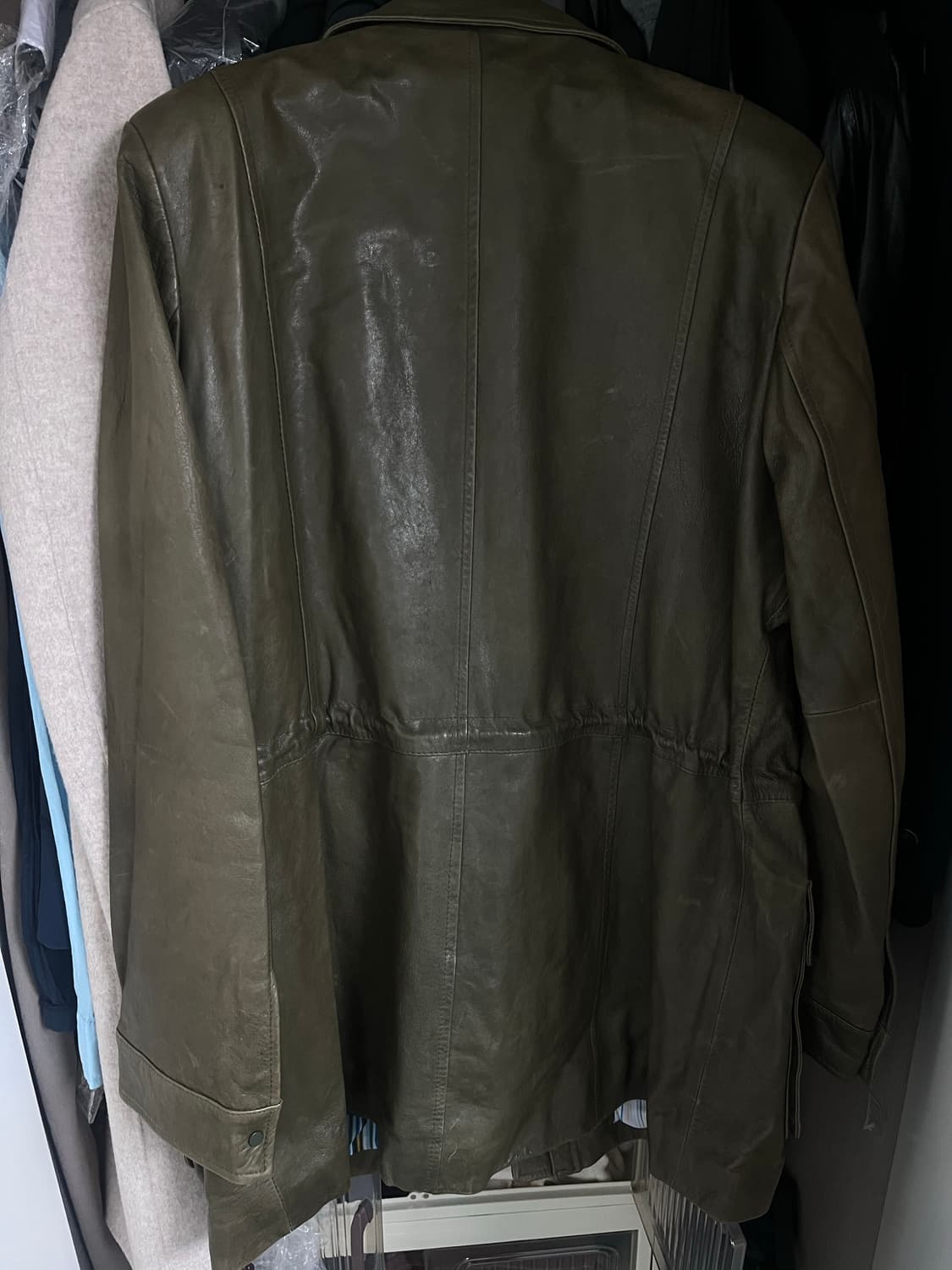 아야즈빈티지 카키 리얼레더 가죽자켓 상품이미지3