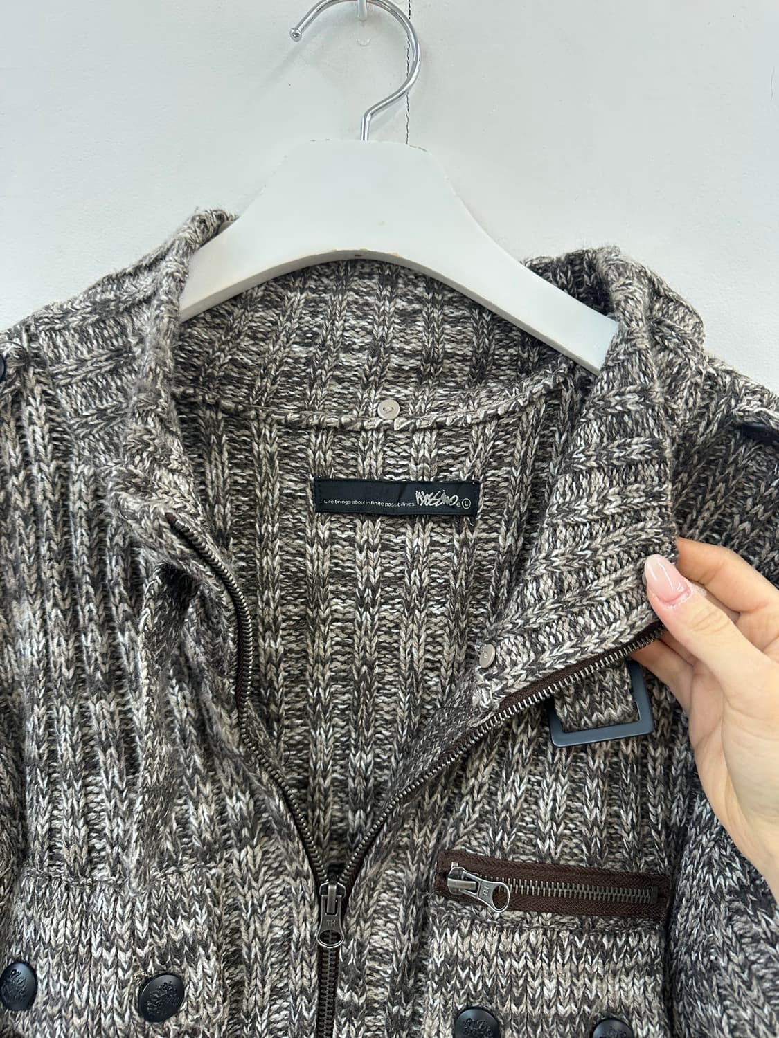 포켓니트집업 pocket knit zipup 상품이미지2