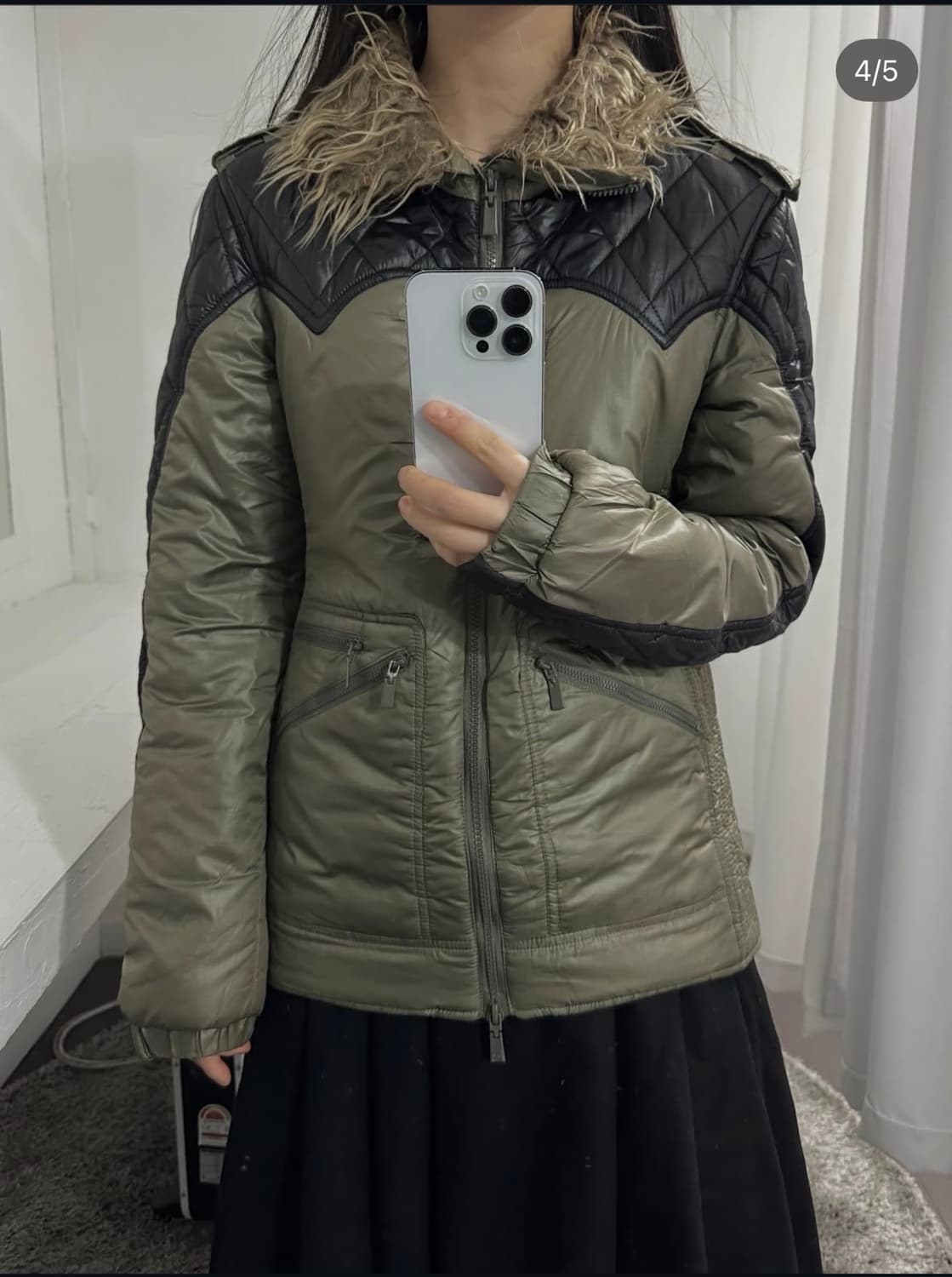 fur detail design padding 상품이미지2