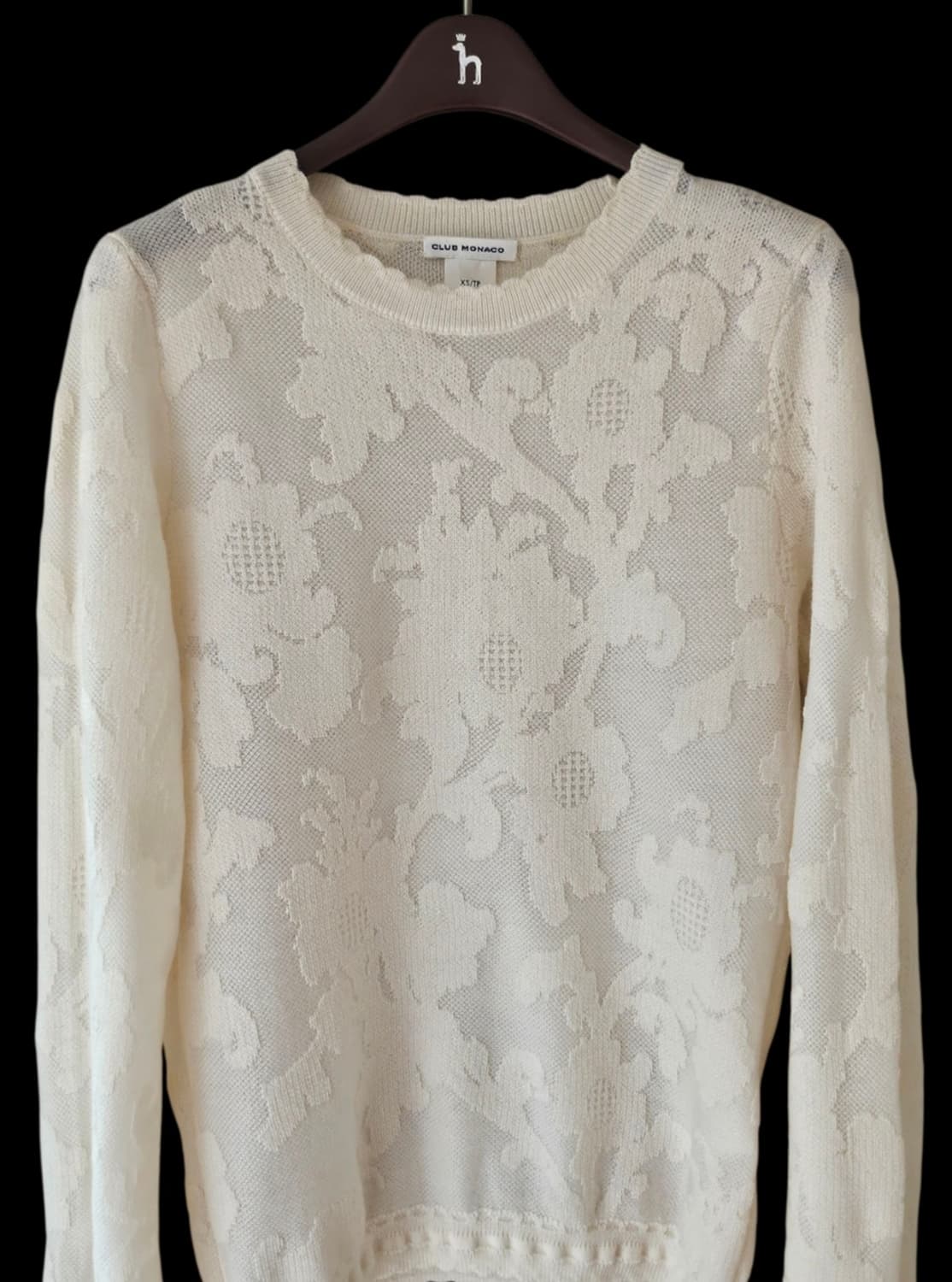 클럽모나코 울혼방 레이스 스웨터 니트 55 / 상태 좋음 상품이미지2
