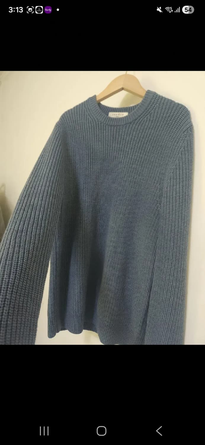 산드로 Sandro 파리 블루 메리노울 니트 S 상품이미지4