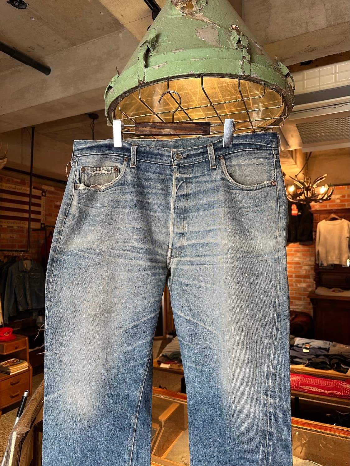 80s USA 빈티지 리바이스 501 셀비지 데님 팬츠 상품이미지2