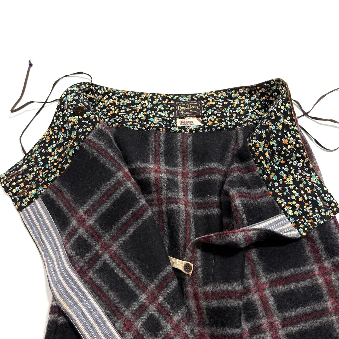 빈티지 로열 진 체크 울 스커트 상품이미지5