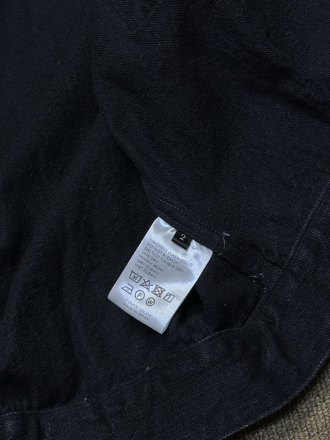 [2] 코모리 23fw 블랙 데님 자켓 상품이미지8