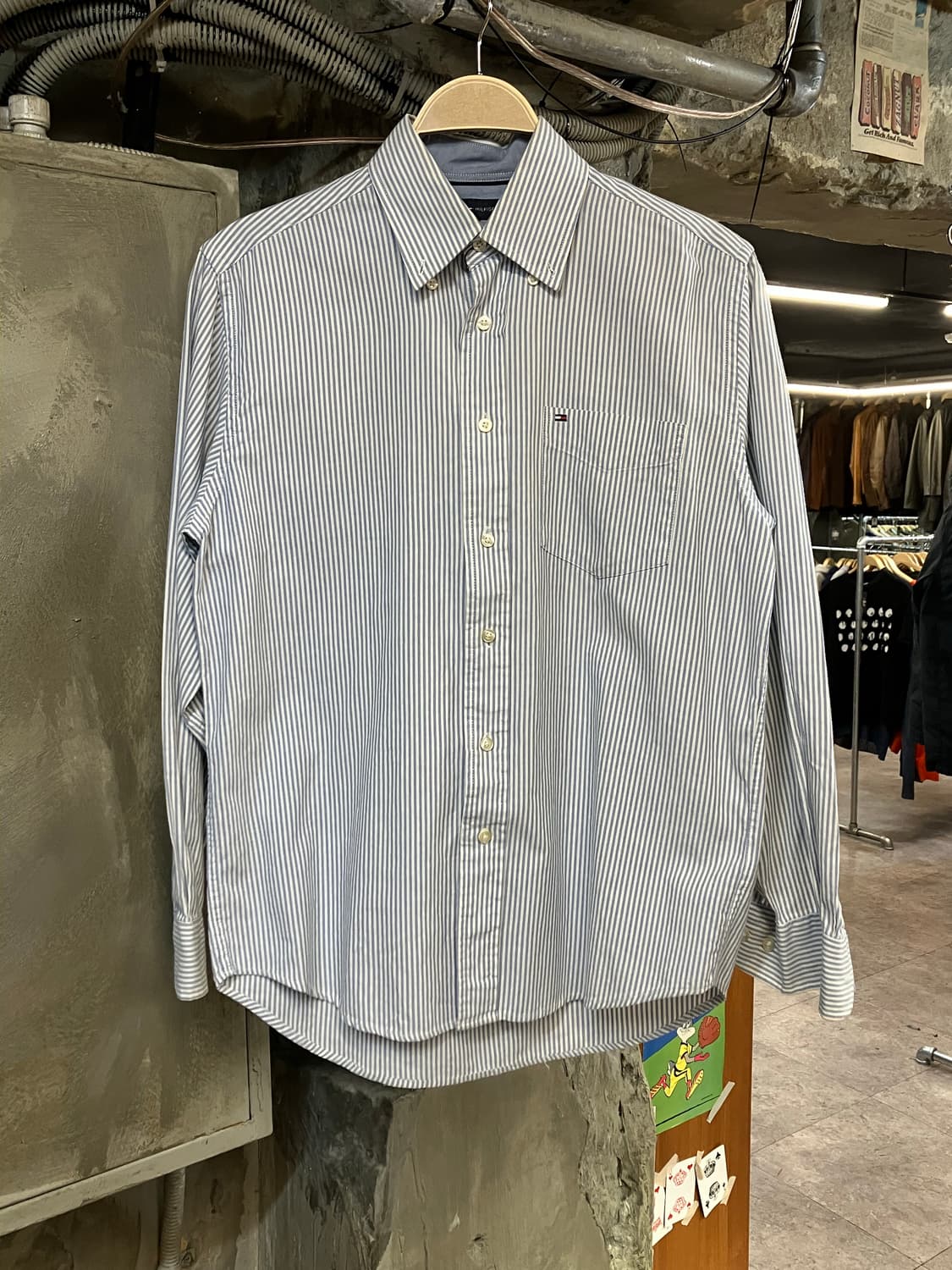 타미힐피거 스트라이프 셔츠 블루 XS  #csz2524 상품이미지1