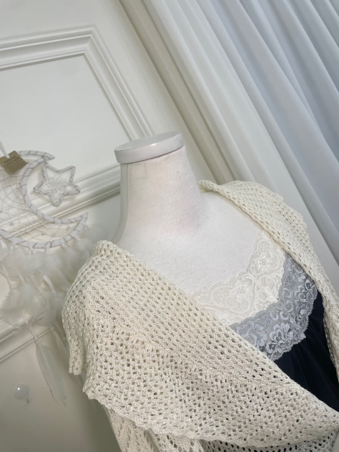 ivory crochet glitter summer cardigan 상품이미지8