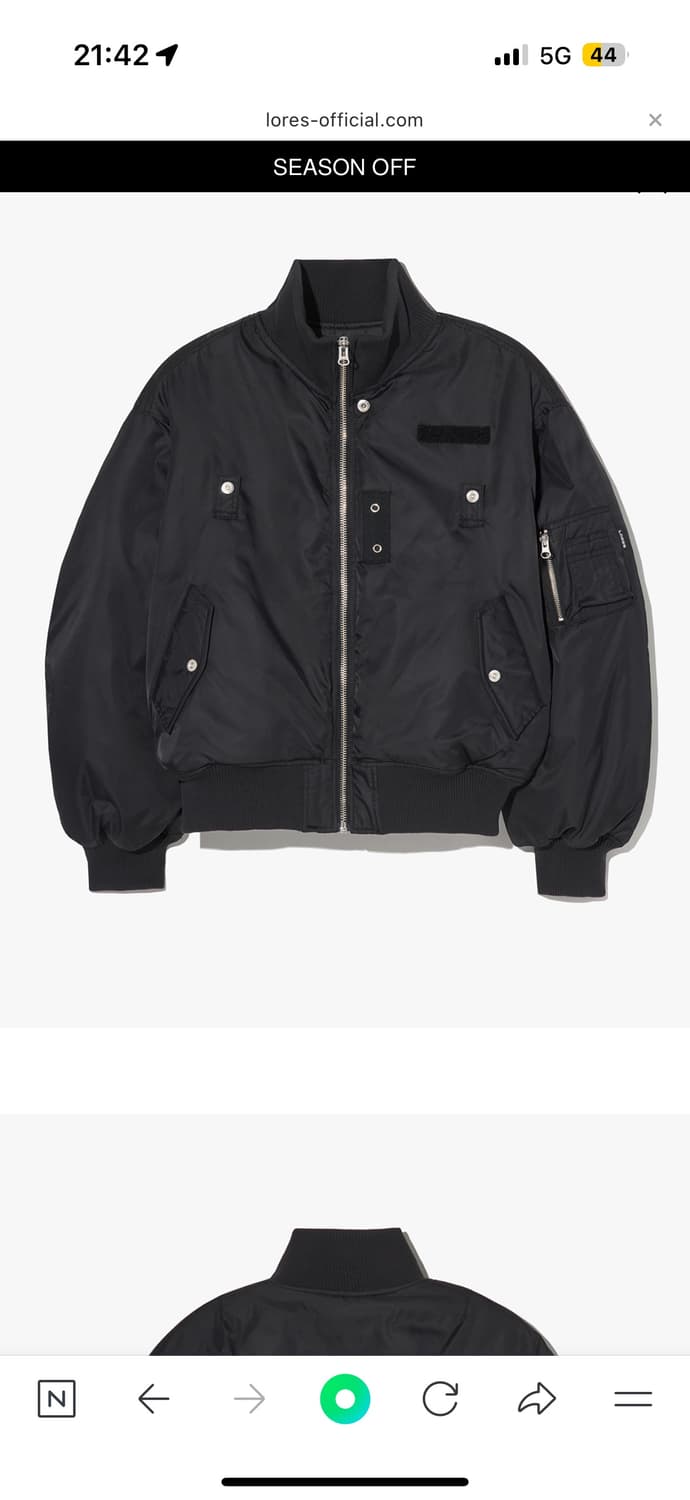 LORES 올리브컬러 Ma-1 Bomber Jacket 상품이미지1