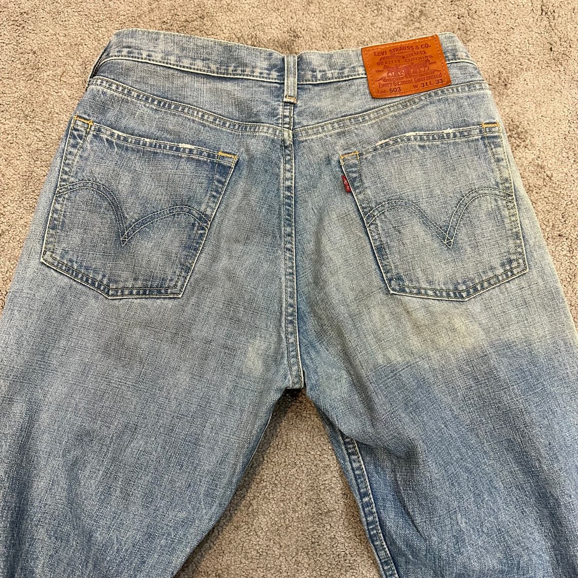 리바이스503 루즈핏 와이드 워싱 데님 팬츠(31) 상품이미지8