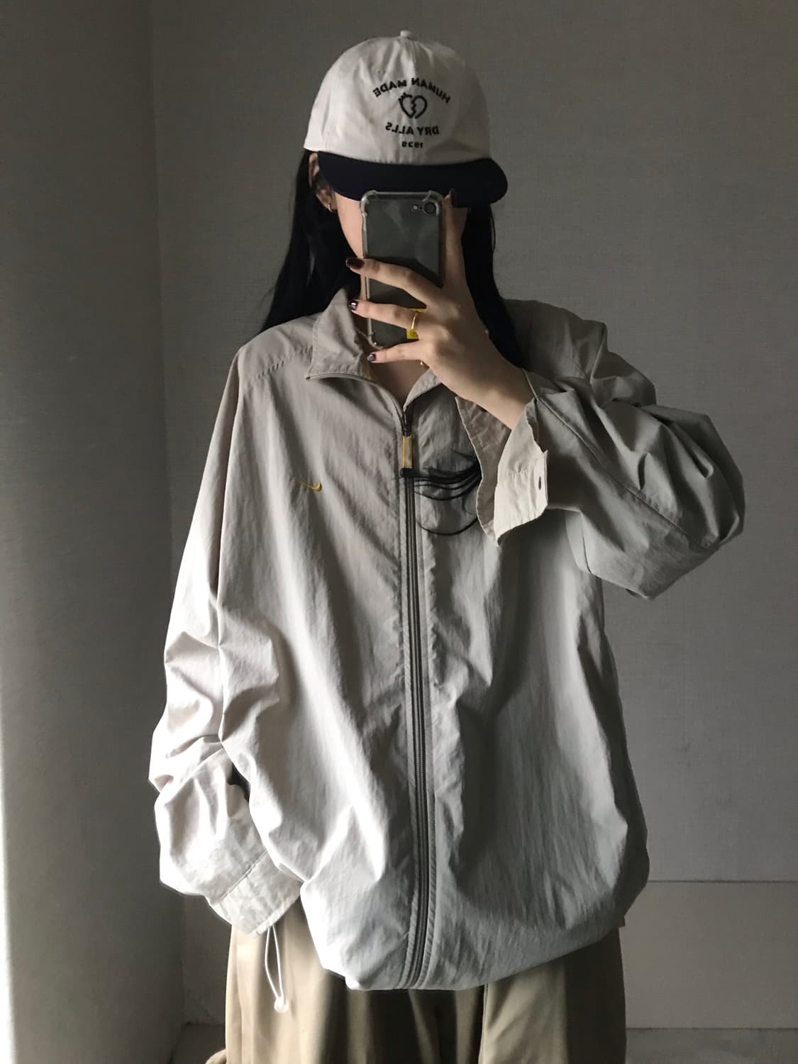 나이키 00s 베이지 오버핏 바람막이 상품이미지5