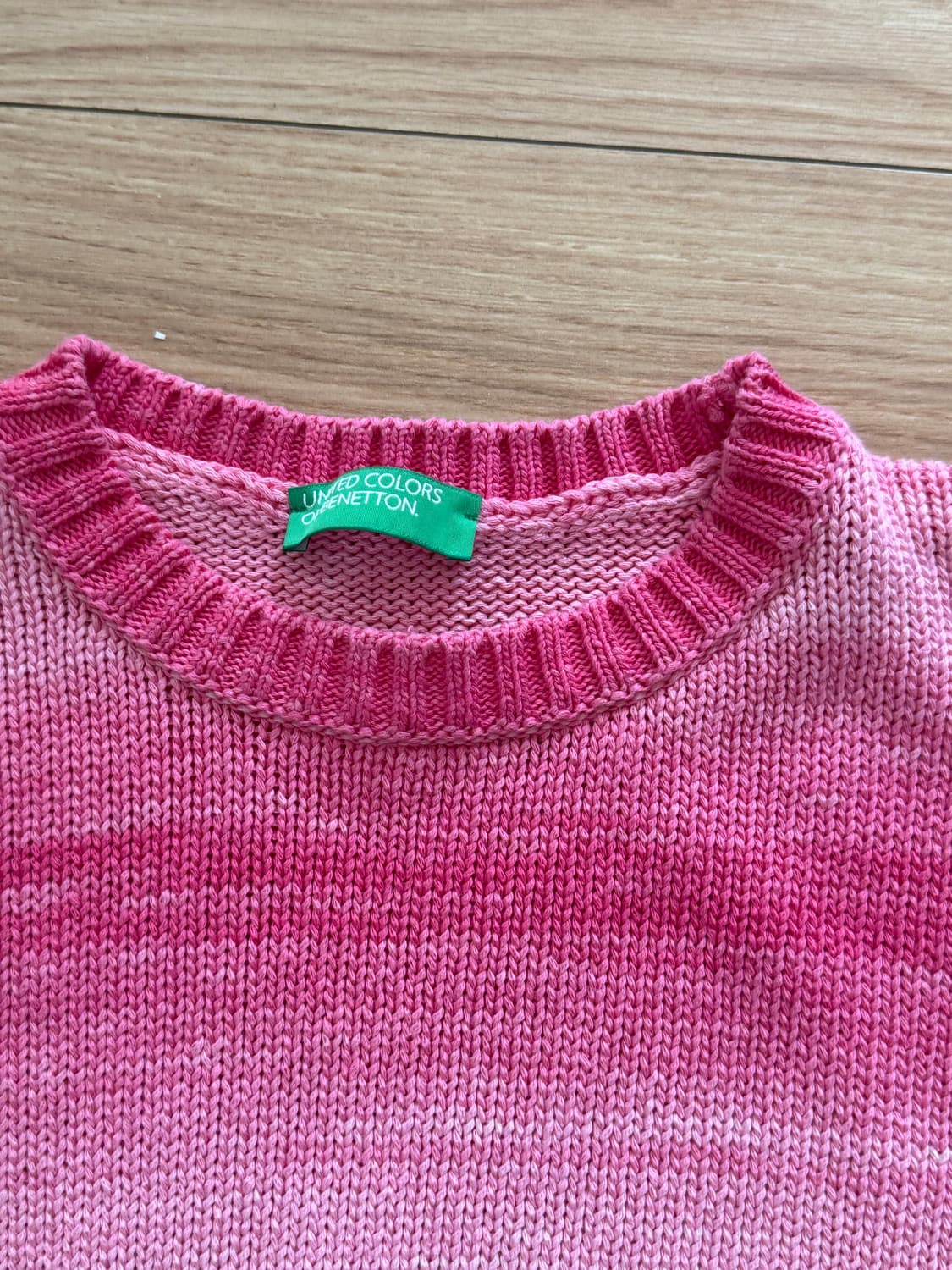 베네통 핑크 코튼니트  상품이미지4