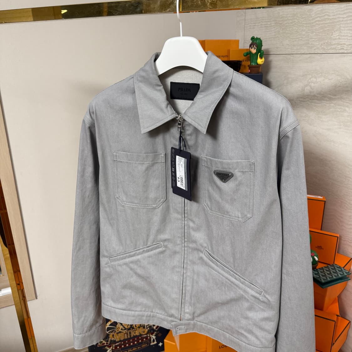 [XL사이즈]프라다 코튼 데님 블루종 자켓 상품이미지2