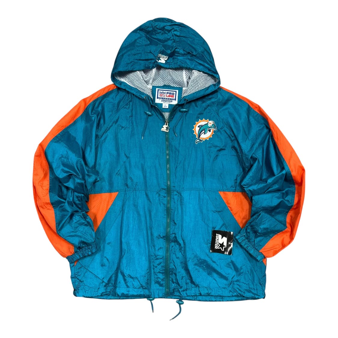 ✨ (새상품 세트) NFL 스타터 마이애미 돌핀스 바람막이 자켓 상품이미지3