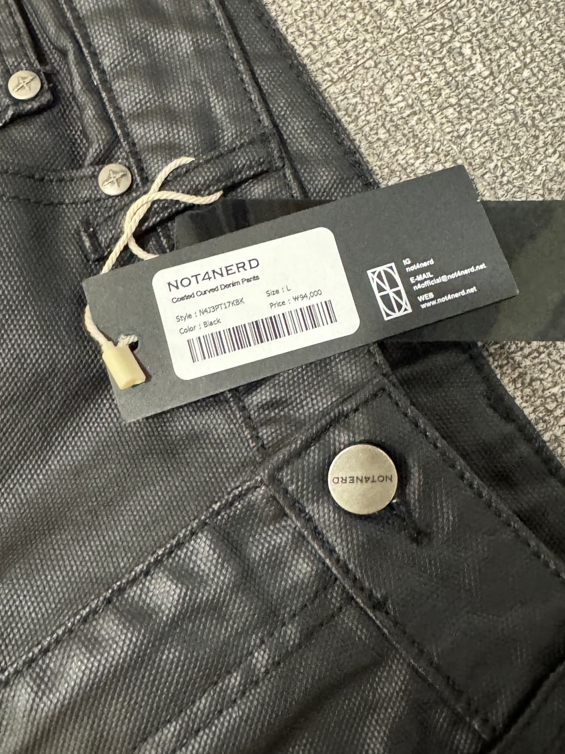 낫포너드 코티드 커브 팬츠 L 상품이미지8