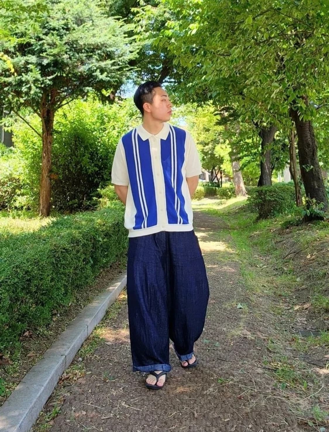 레테르코모 코스믹 가디건 셔츠 반팔 니트 M 상품이미지5