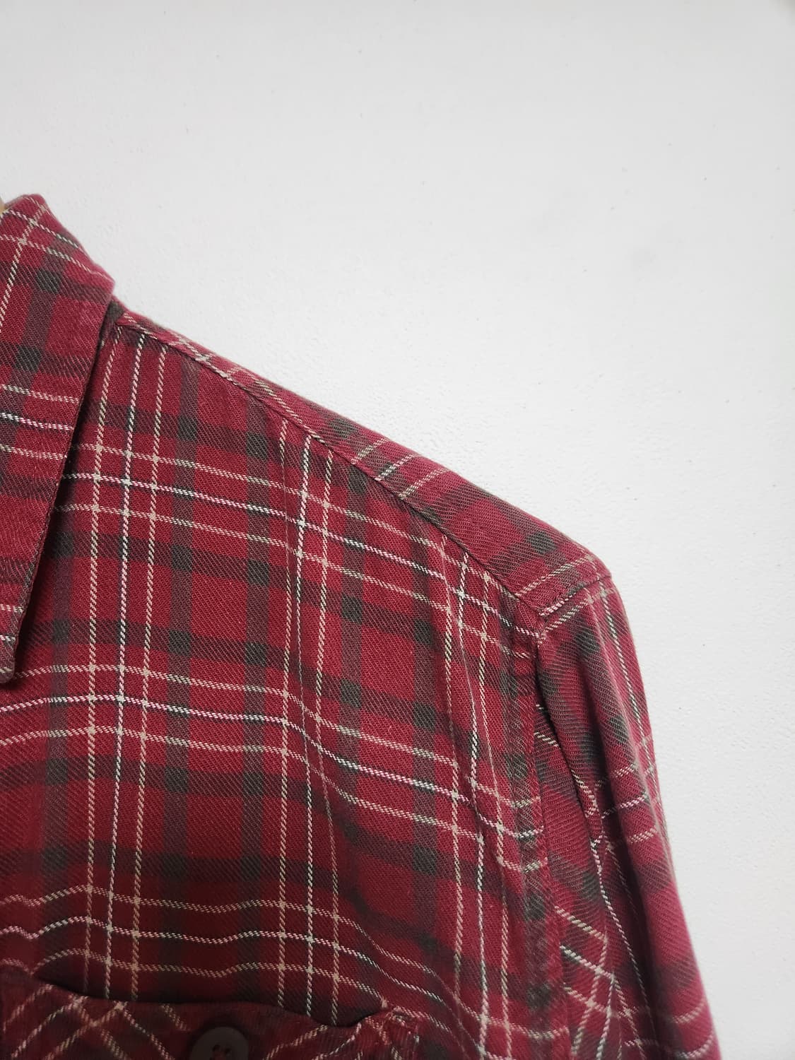 랭글러Wrangler 체크 셔츠 M - S81 상품이미지3