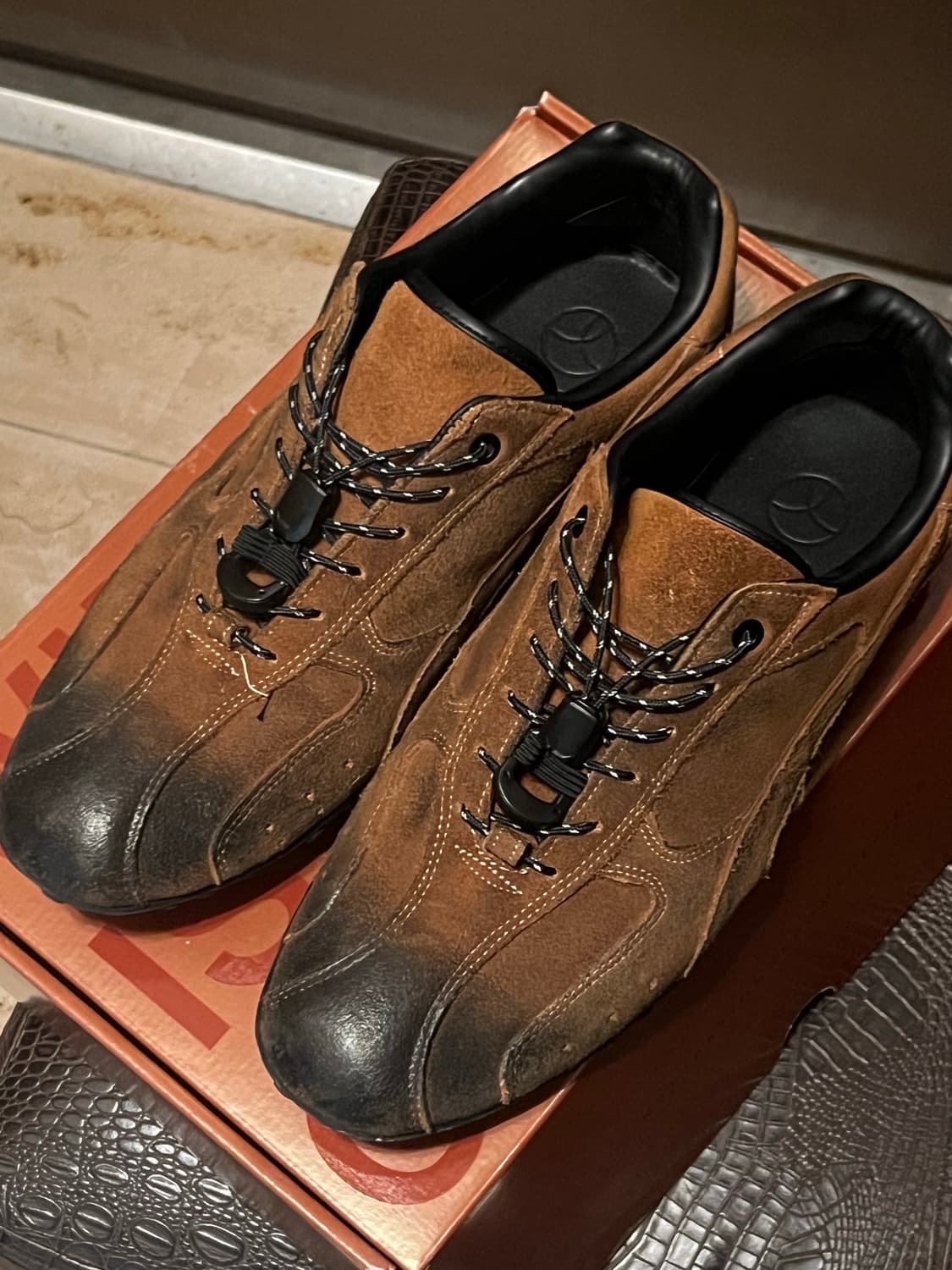 야세 스파이더 왁스 워싱 스니커즈 머스타드 상품이미지4