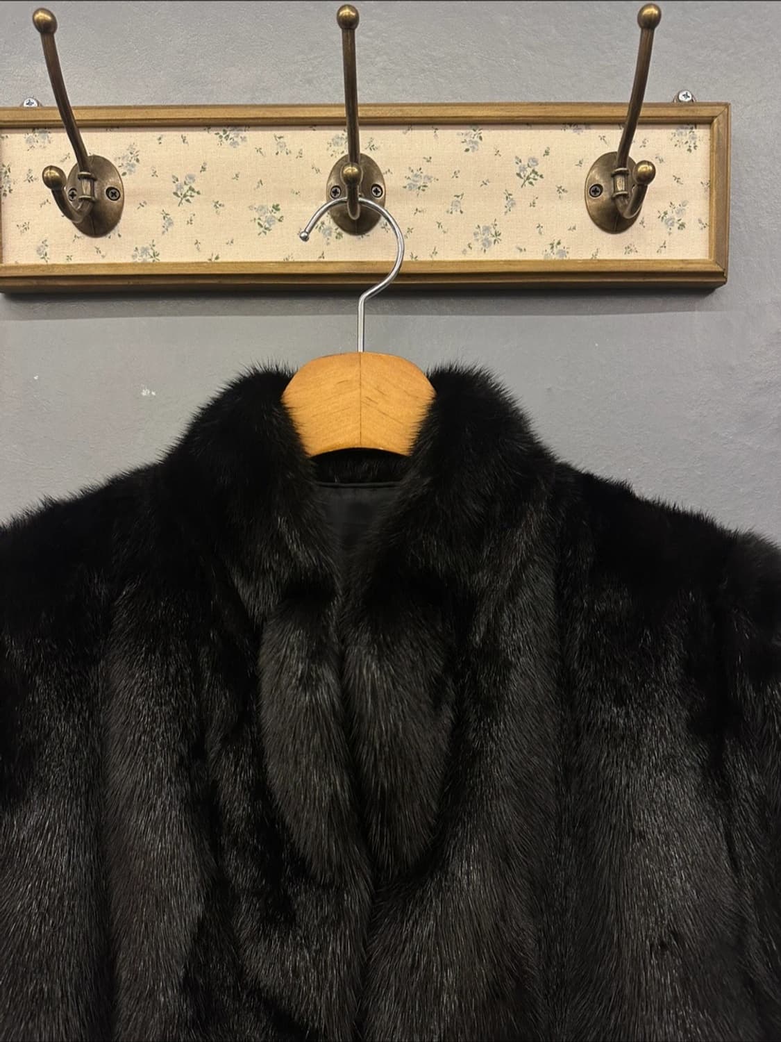 Real Mink 100% 리얼 밍크 블랙 풀스킨 밍크 코트 상품이미지2