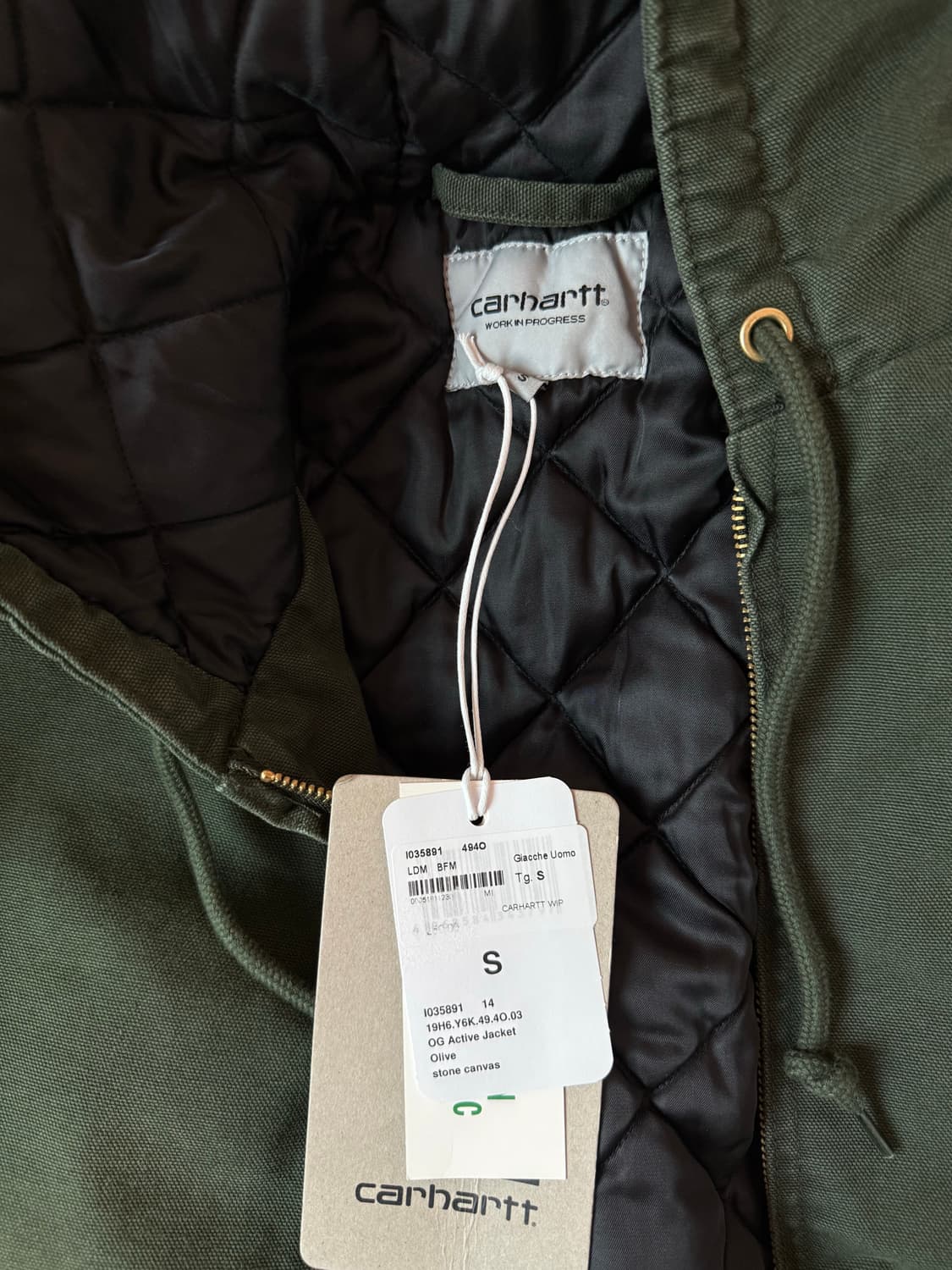칼하트 WIP OG 액티브 자켓 올리브 S사이즈 상품이미지2