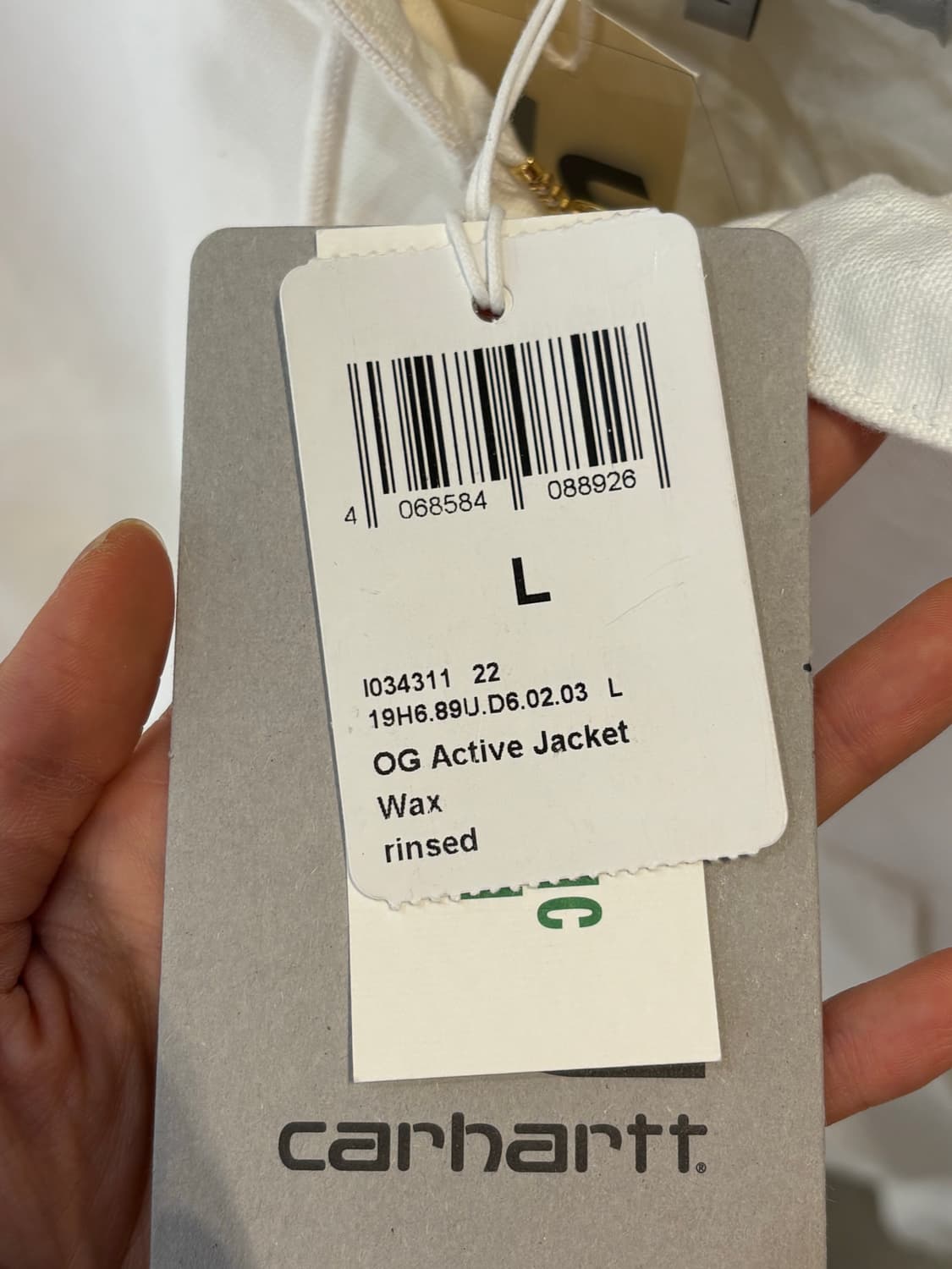 칼하트 WIP OG 액티브 자켓 아이보리 L 상품이미지2