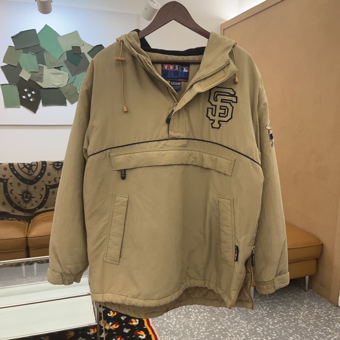 WWS 올드스쿨 빈티지 자이언츠 누빔 아노락 자켓 110 C07620 상품이미지3