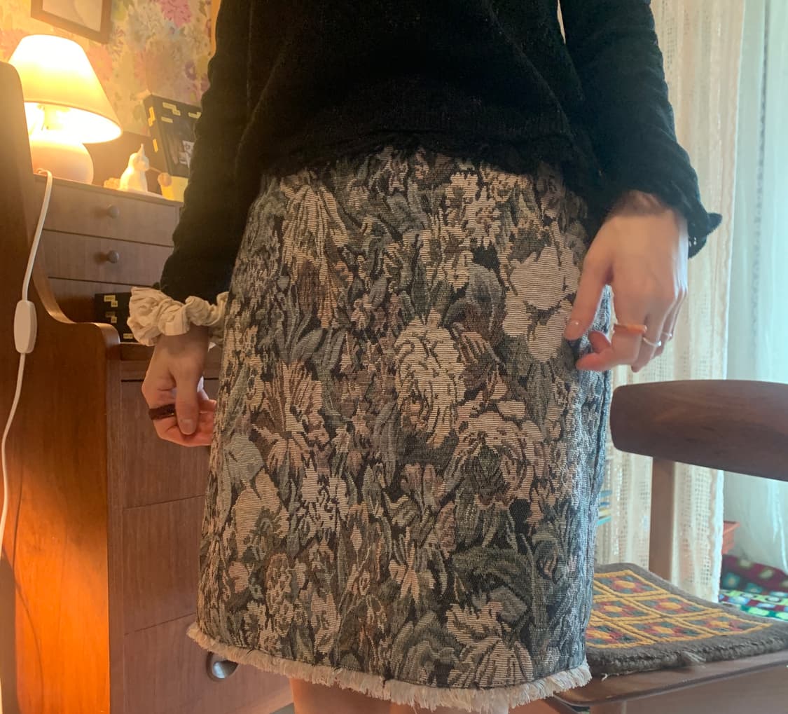 플라워 패턴 미니 스커트 상품이미지1