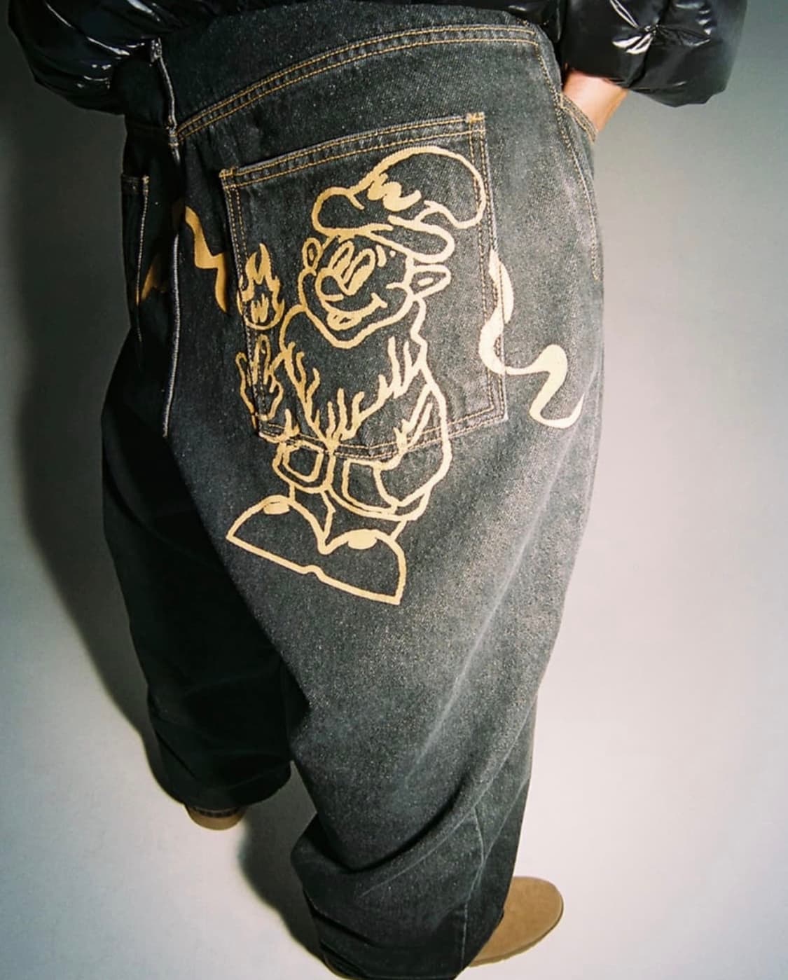 위캔더스 드워프 데님팬츠 청바지 XL 상품이미지4