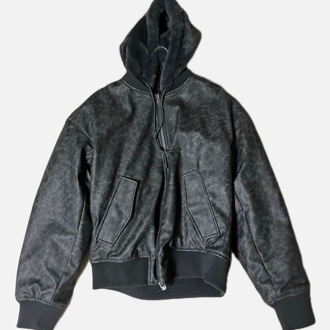 자라 리버시블 인조 가죽 봄버 자켓 M 상품이미지1