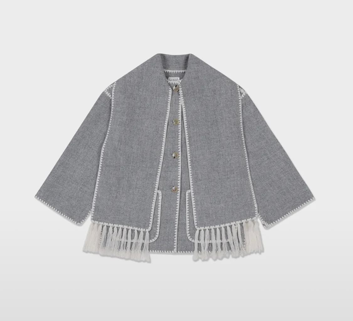 토템 toteme 엠브로이더드 스카프 자켓 상품이미지1