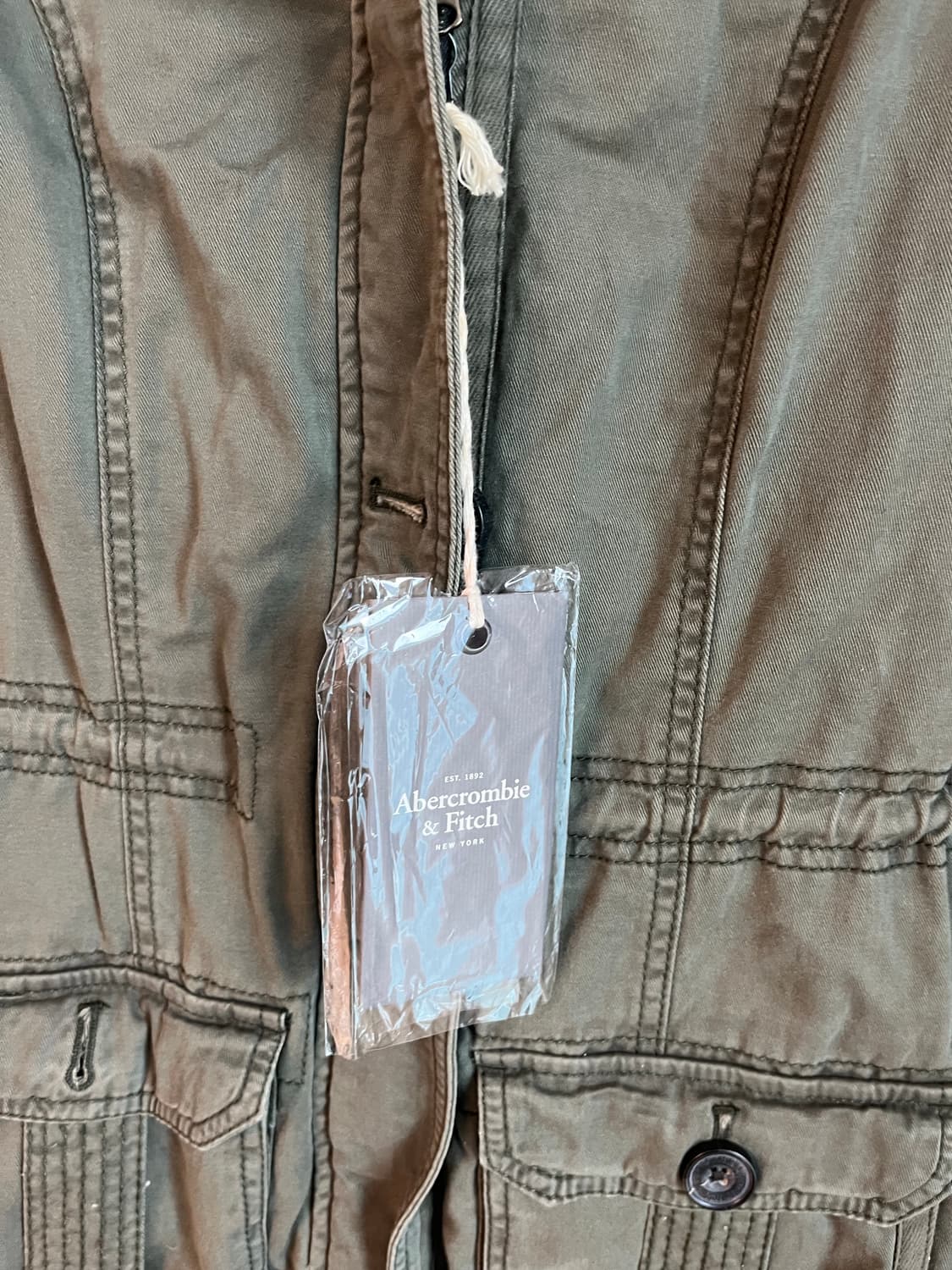 새상품 아베크롬비 퍼 트리밍 후드 파카 카키 [XS] 상품이미지6