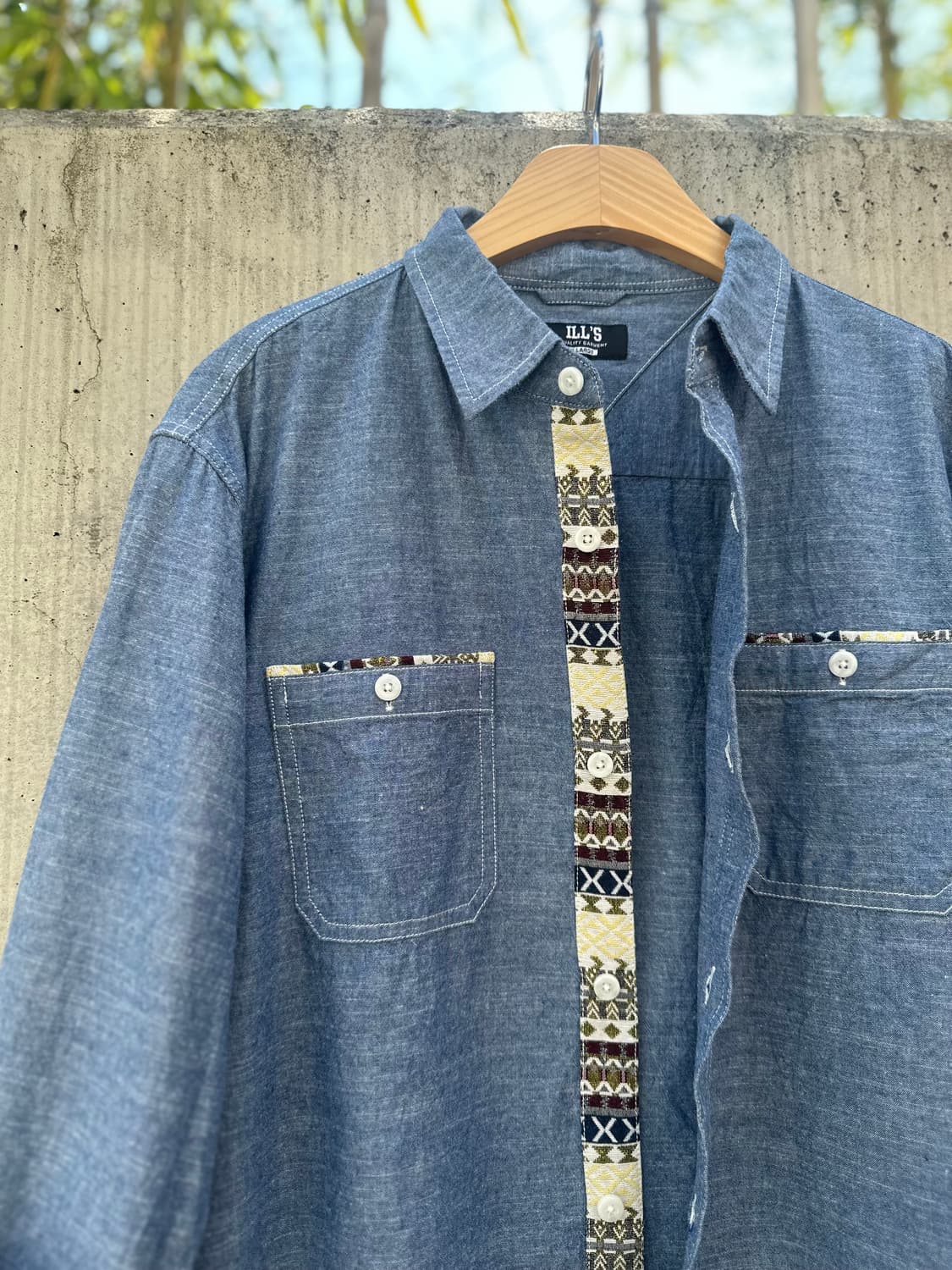 Japanese Vintage 샴브레이 셔츠 상품이미지4