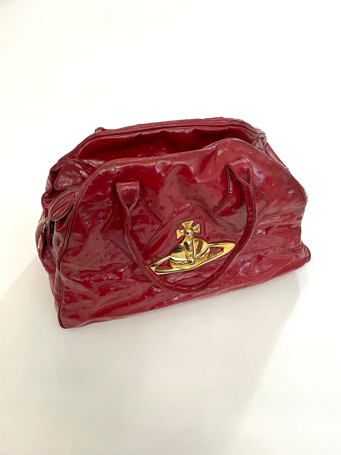 비비안웨스트우드 빅 오알비 오스트리치 레더백 상품이미지5