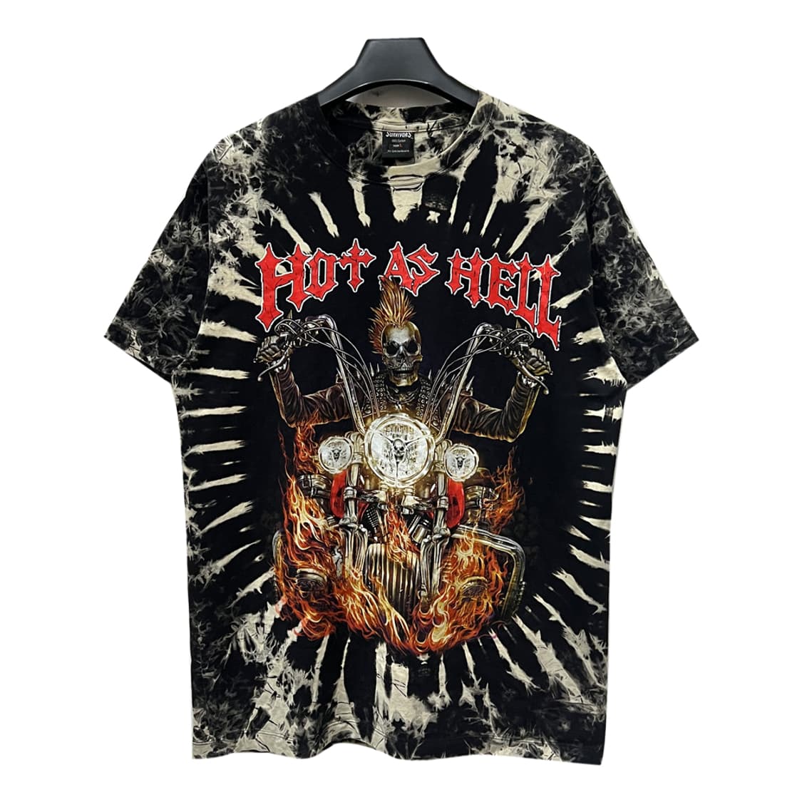 Survivors 타이다이 스컬 헬 라이더 펑크 반팔티 L 상품이미지1