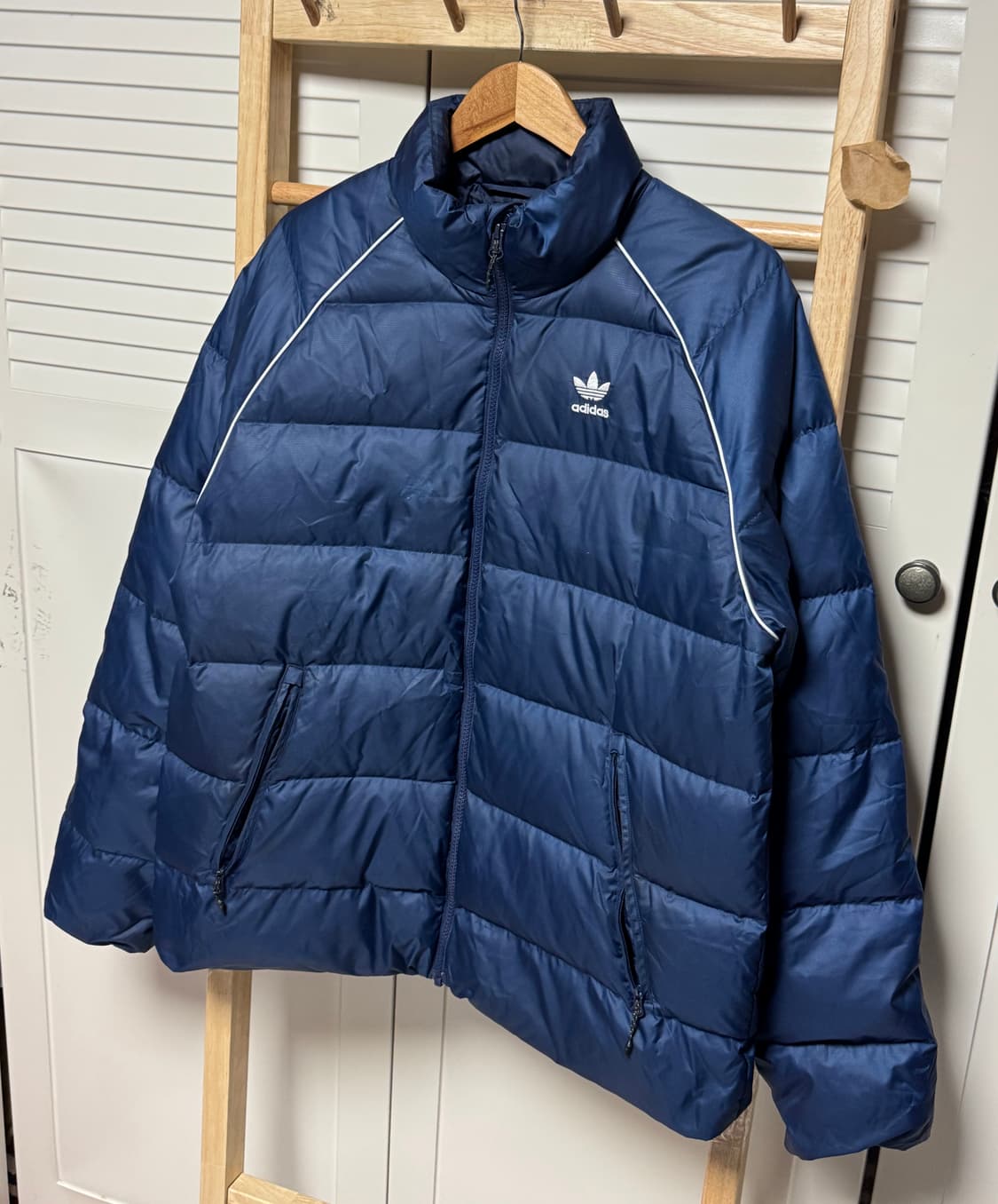 아디다스 사이드라인 딥네이비 y2k 패딩 자켓 상품이미지2