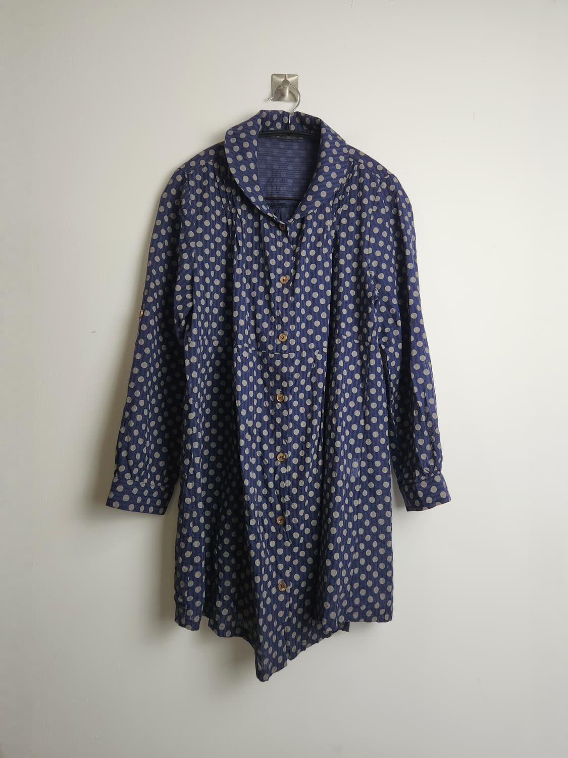 도트 핀턱 롱 블라우스 상품이미지7