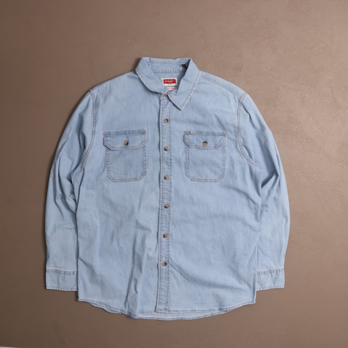 랭글러 코튼 워크셔츠 연청 A1537 상품이미지1