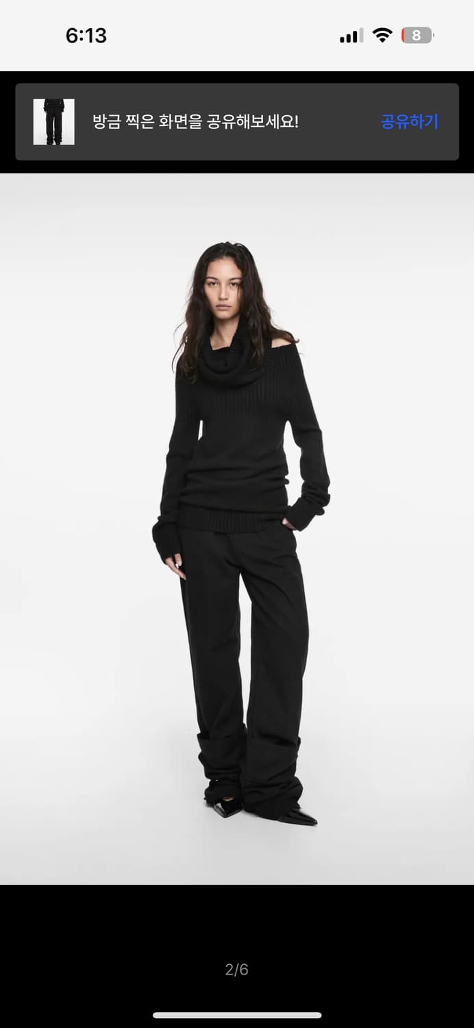 나체 reverse cotton pants Black (사이즈 2) 상품이미지2