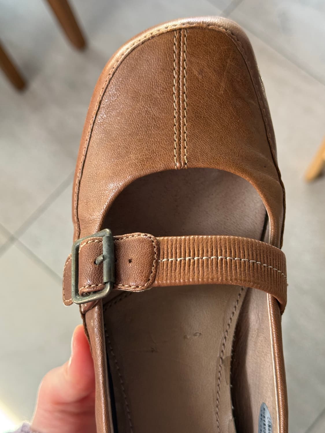 일본빈티지 ing 브라운 플랫슈즈 단화 메리제인  상품이미지4