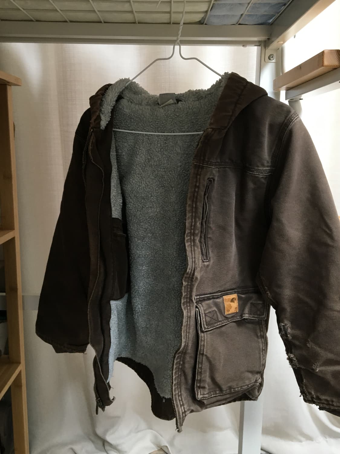 칼하트 키즈/우먼 빈티지 후드 집업 브라운 상품이미지4