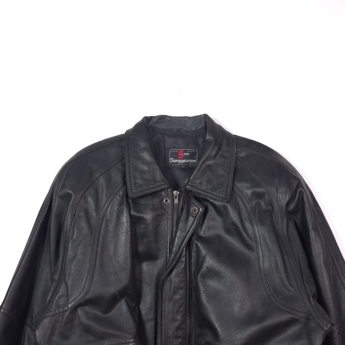 빈티지 리얼 양가죽 오버핏 블루종 자켓 L 상품이미지3