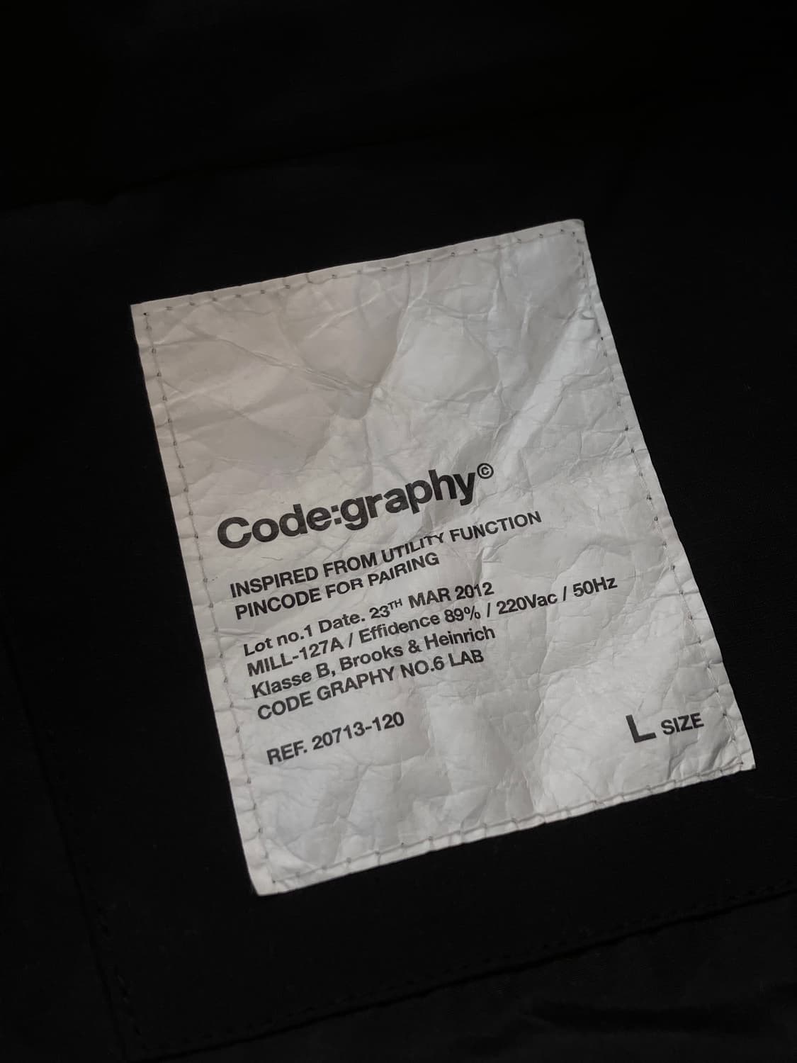 코드그라피 점퍼 블랙 L #csz3027  상품이미지5