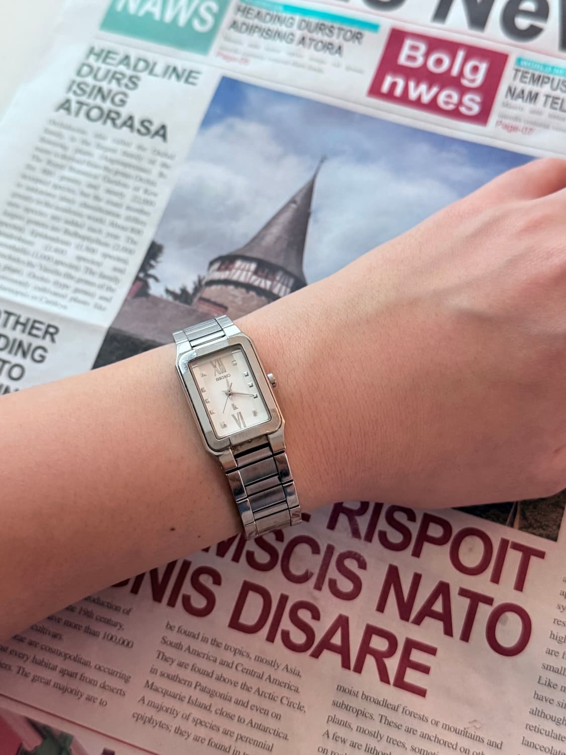 세이코 Seiko 쿼츠 스퀘어 레이디스 상품이미지4