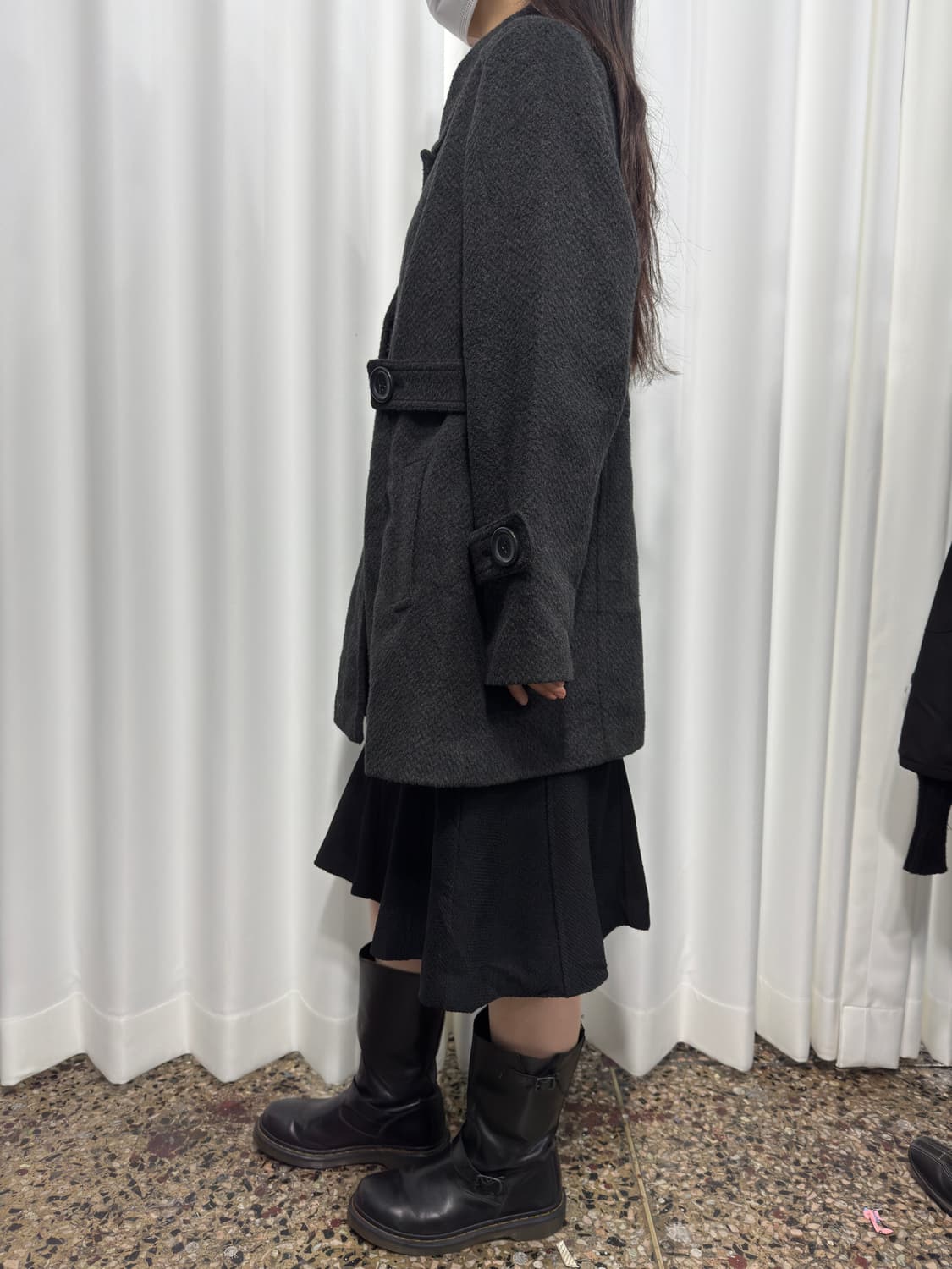 sans fin gray button coat 상품이미지5