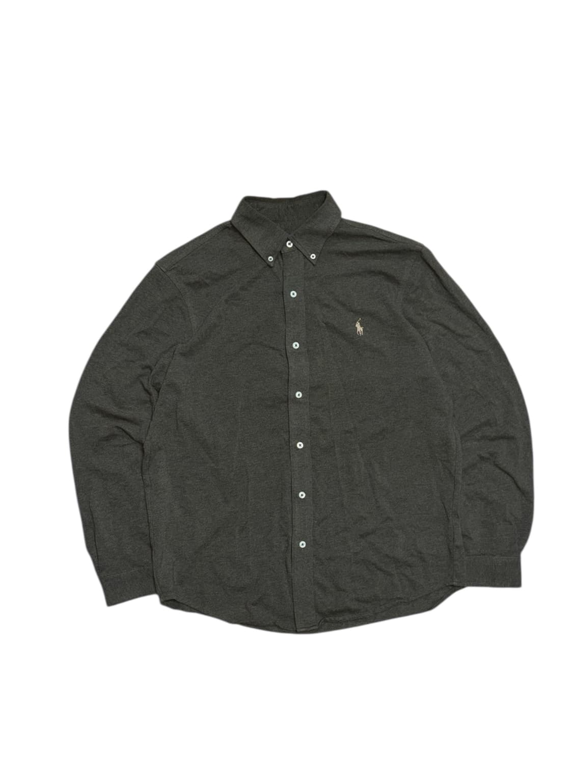 폴로 랄프로렌 카키 그린 페더웨이트 메시 셔츠 (qr인증) 상품이미지1