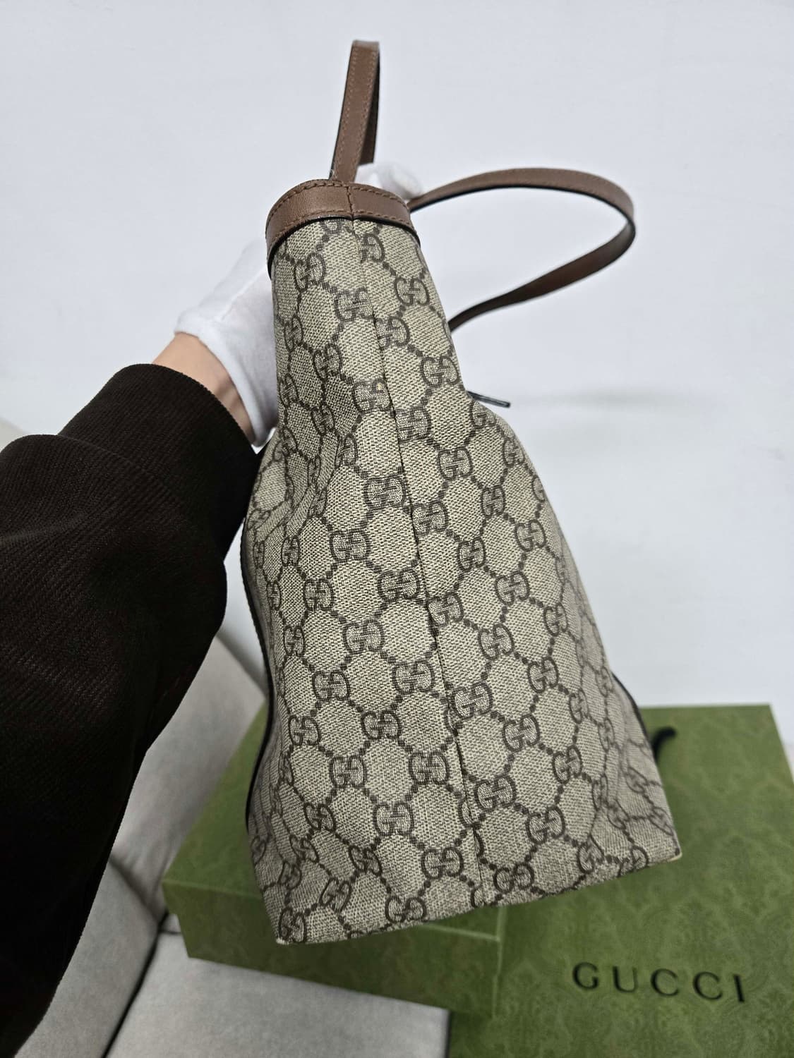 [보증서 정품] 구찌 시그니처 토트백 상품이미지4