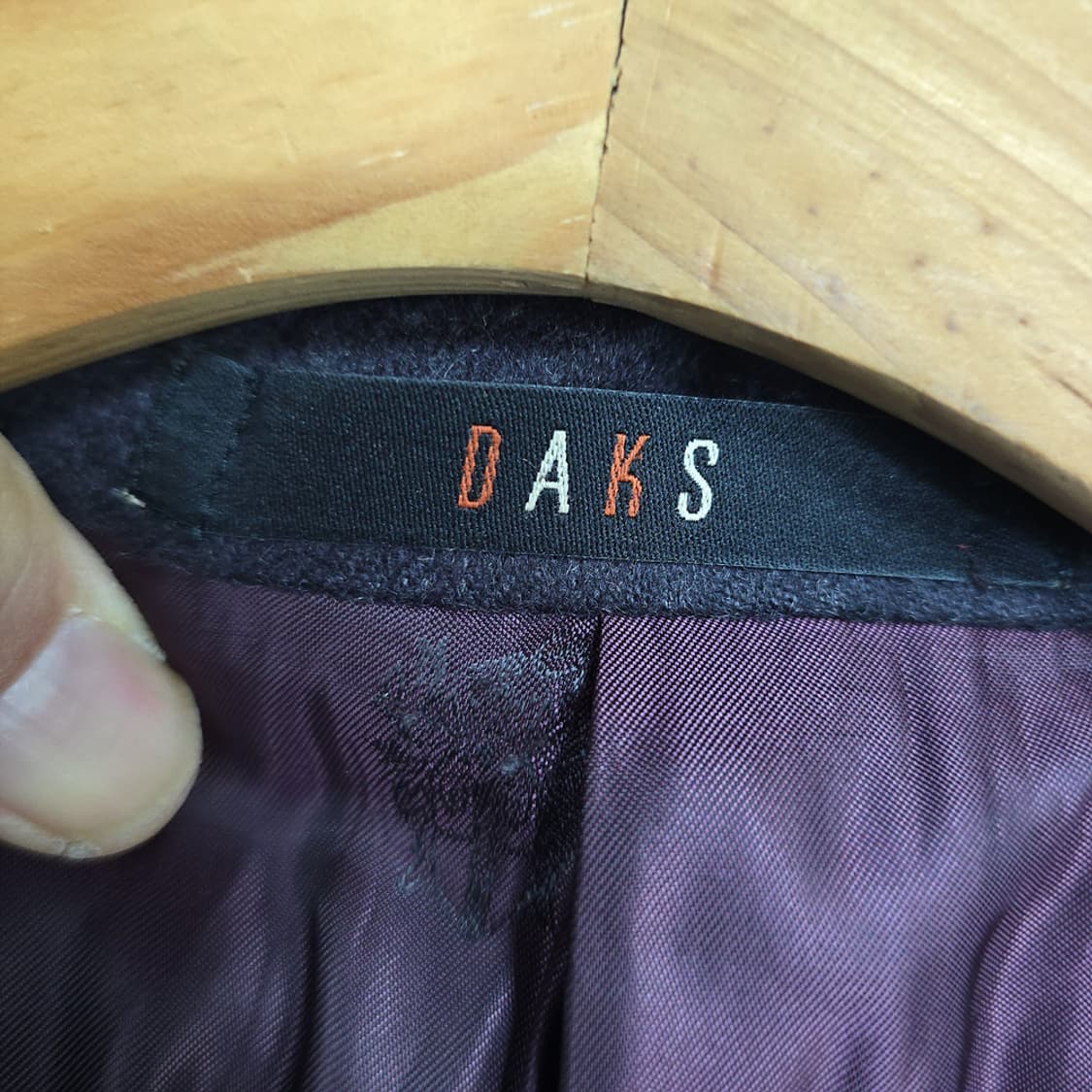 닥스(DAKS) 캐시미어 혼방 싱글 코트 103 상품이미지5