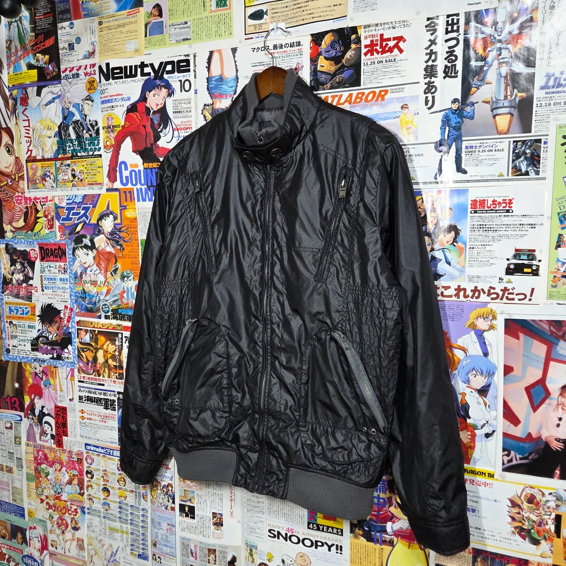 빈티지 락시크 펑크 블랙 누빔 점퍼 상품이미지2