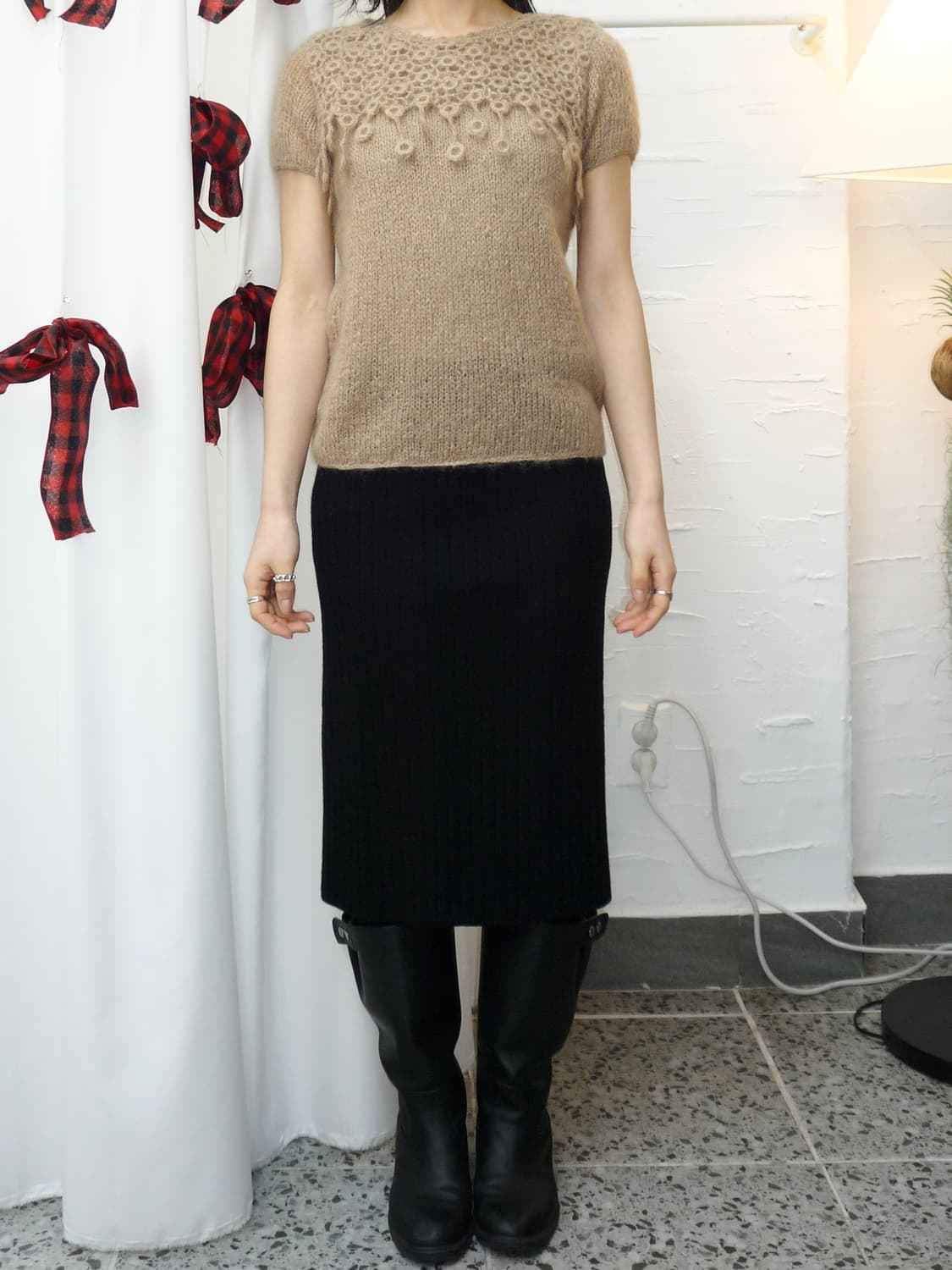 Knit midi skirt 상품이미지2